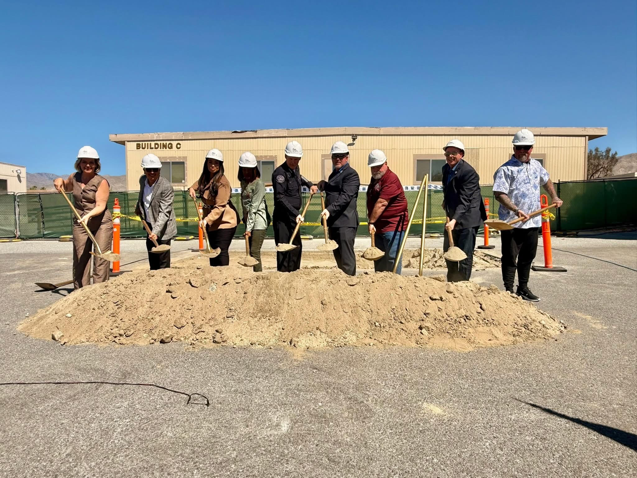 Photo from the ground-breaking ceremony for the new Police Department Expasion in Desert Hot Springs.